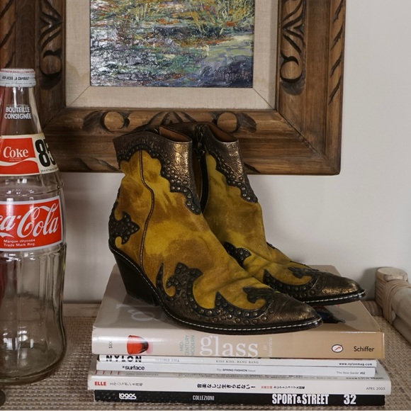 Donald J Pliner western booties leather studded Jamie - Picture 2 of 9